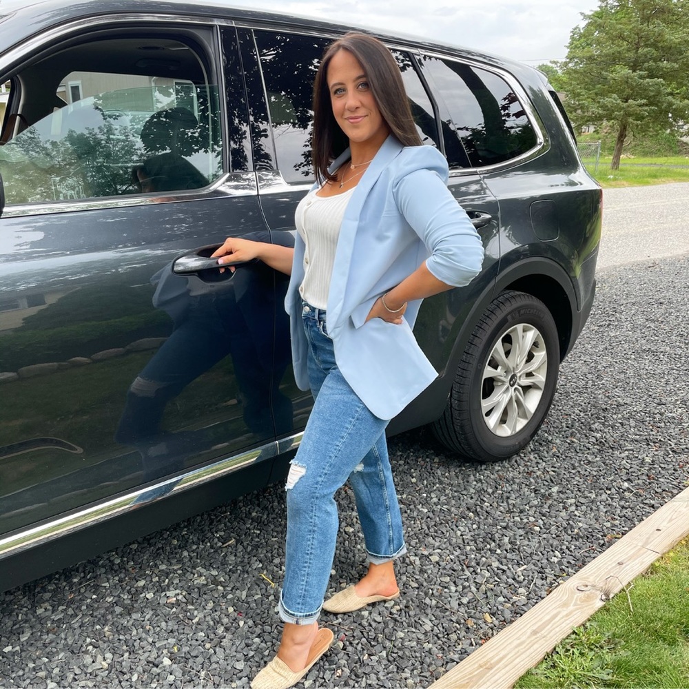 Blue shein blazer
